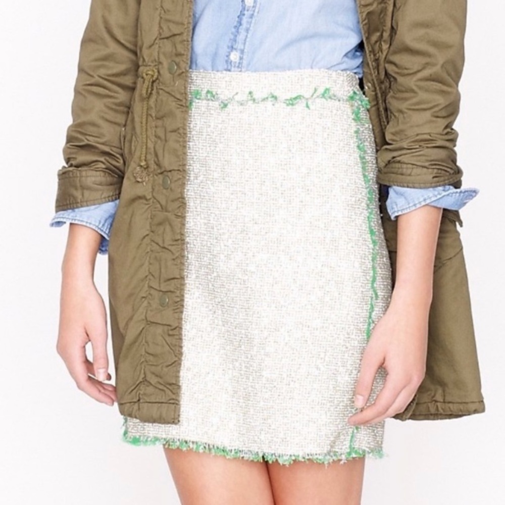 J. Crew glimmer tweed mini skirt